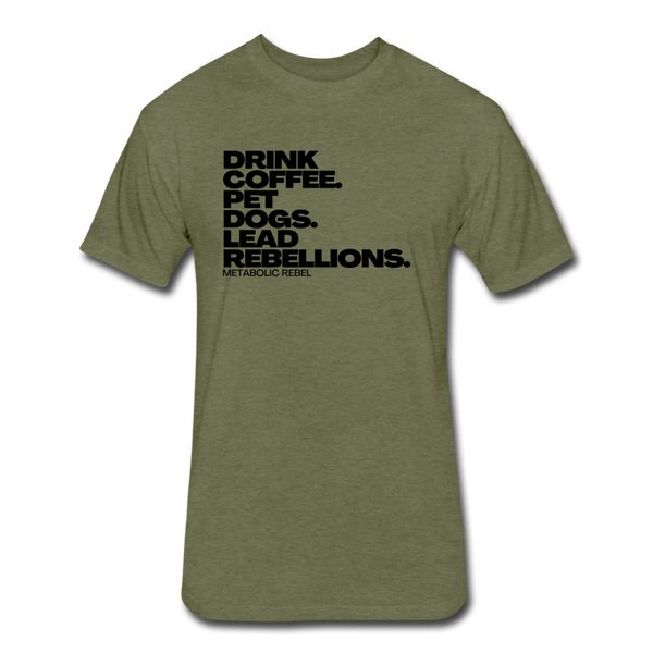 Coffee Dogs Rebellions Mens - heather military green