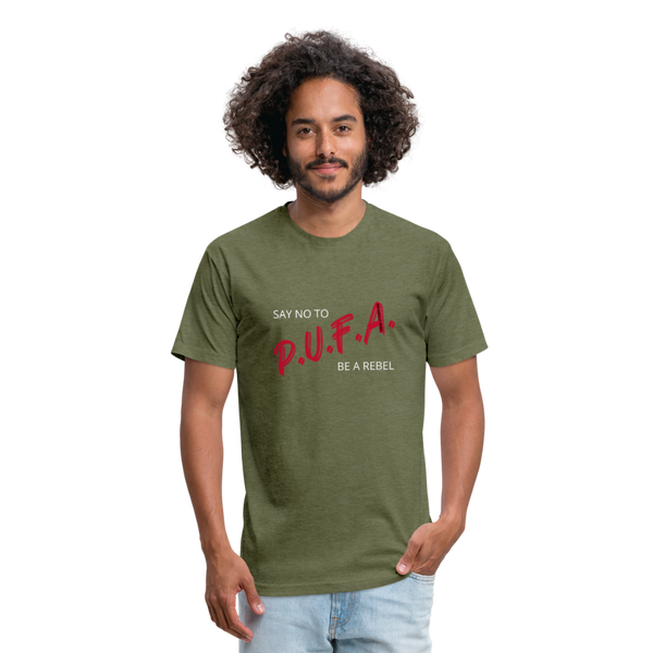 Just Say No Mens - heather military green