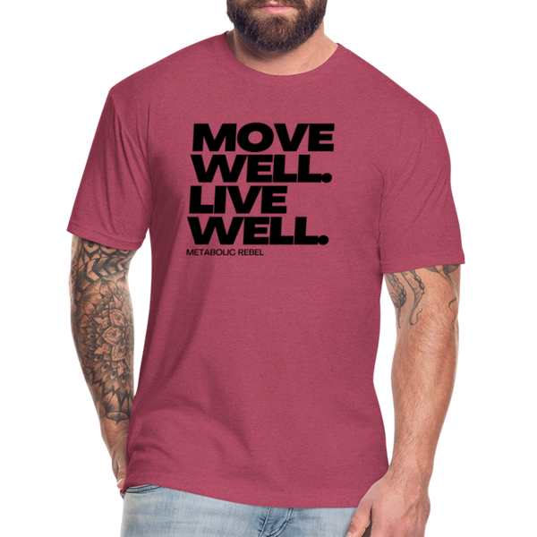 Move Well. Live Well. Mens - heather burgundy