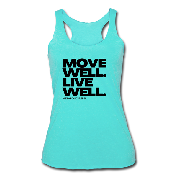 Move Well. Live Well. Womens - turquoise