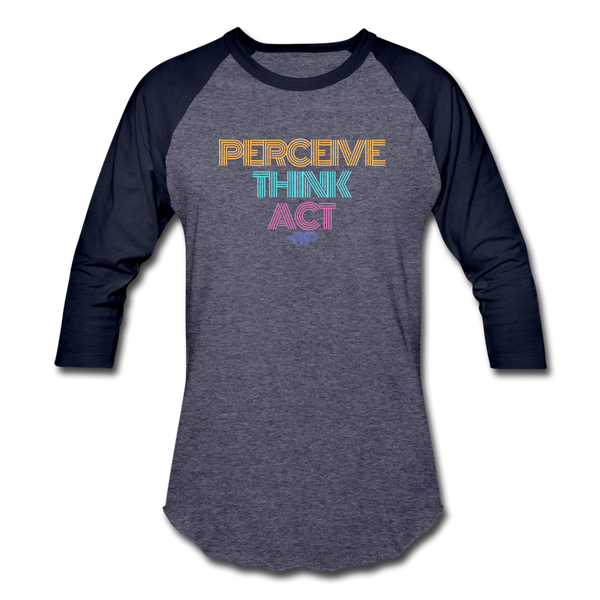 PTA -RP 3/4 Sleeve Mens - heather blue/navy