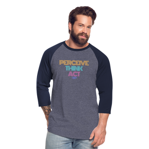 PTA -RP 3/4 Sleeve Mens - heather blue/navy