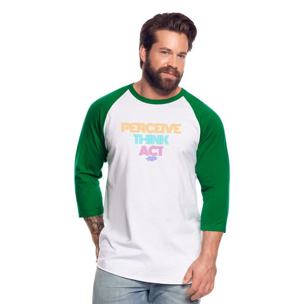 PTA -RP 3/4 Sleeve Mens - white/kelly green