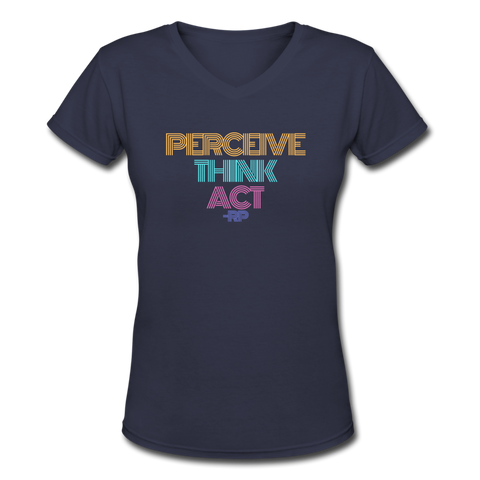 Women's V-Neck T-Shirt - navy