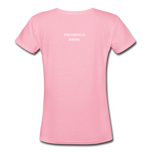 Women's V-Neck T-Shirt - pink