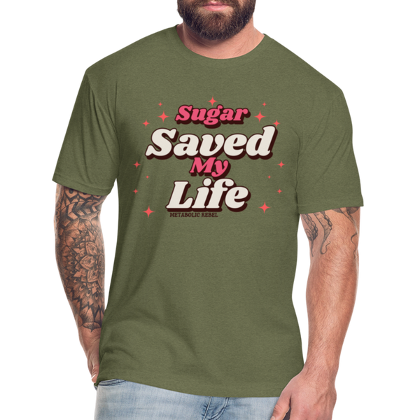 Sugar Saves Mens - heather military green