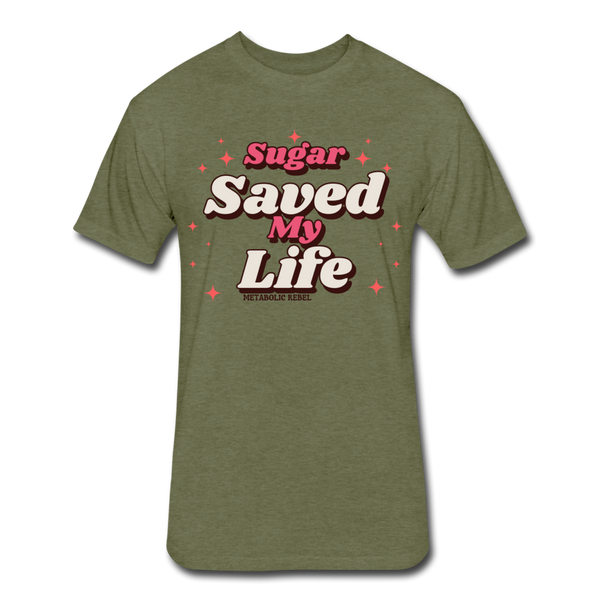 Sugar Saves Mens - heather military green