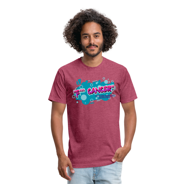 F*** Cancer Mens - heather burgundy