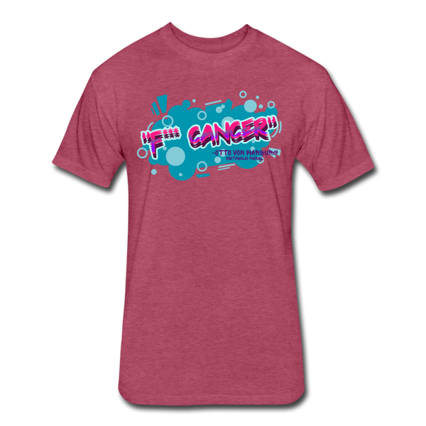 F*** Cancer Mens - heather burgundy