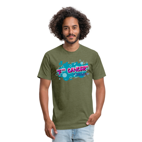 F*** Cancer Mens - heather military green