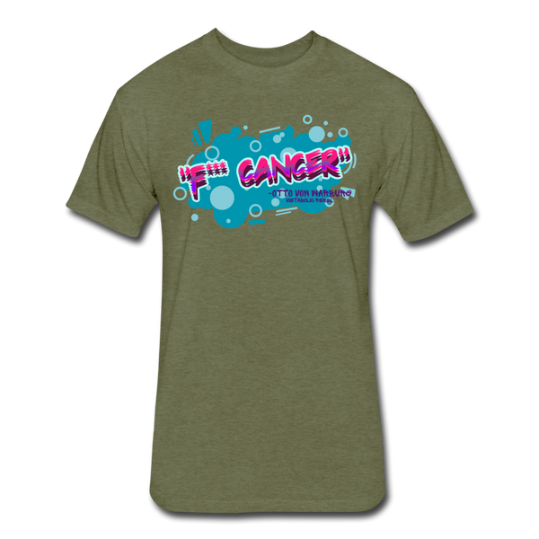 F*** Cancer Mens - heather military green