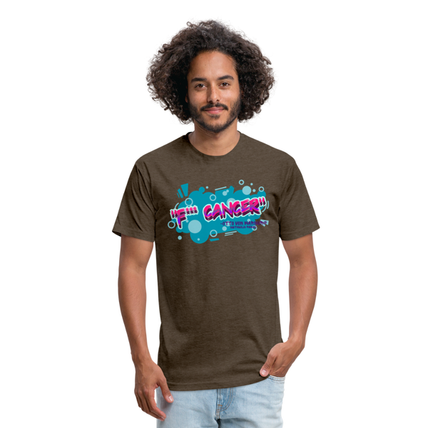 F*** Cancer Mens - heather espresso