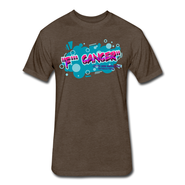 F*** Cancer Mens - heather espresso