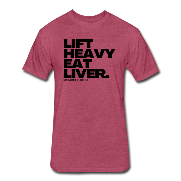 Lift Heavy. Eat Liver. - heather burgundy