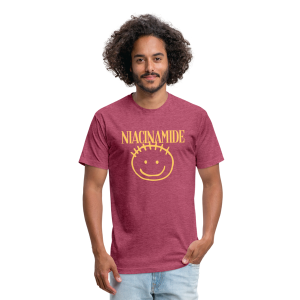 Fitted Cotton/Poly T-Shirt by Next Level - heather burgundy