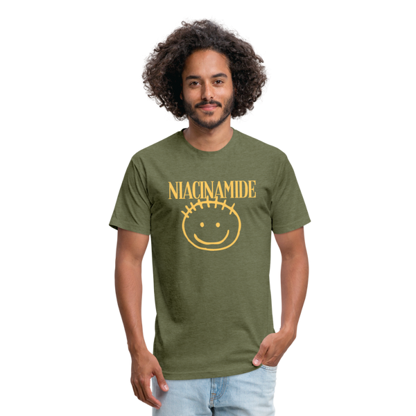 Fitted Cotton/Poly T-Shirt by Next Level - heather military green